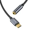 Adapter Baseus L54 do słuchawek USB-C / mini jack 3.5mm DAC 24 bit 48 KHz - szary